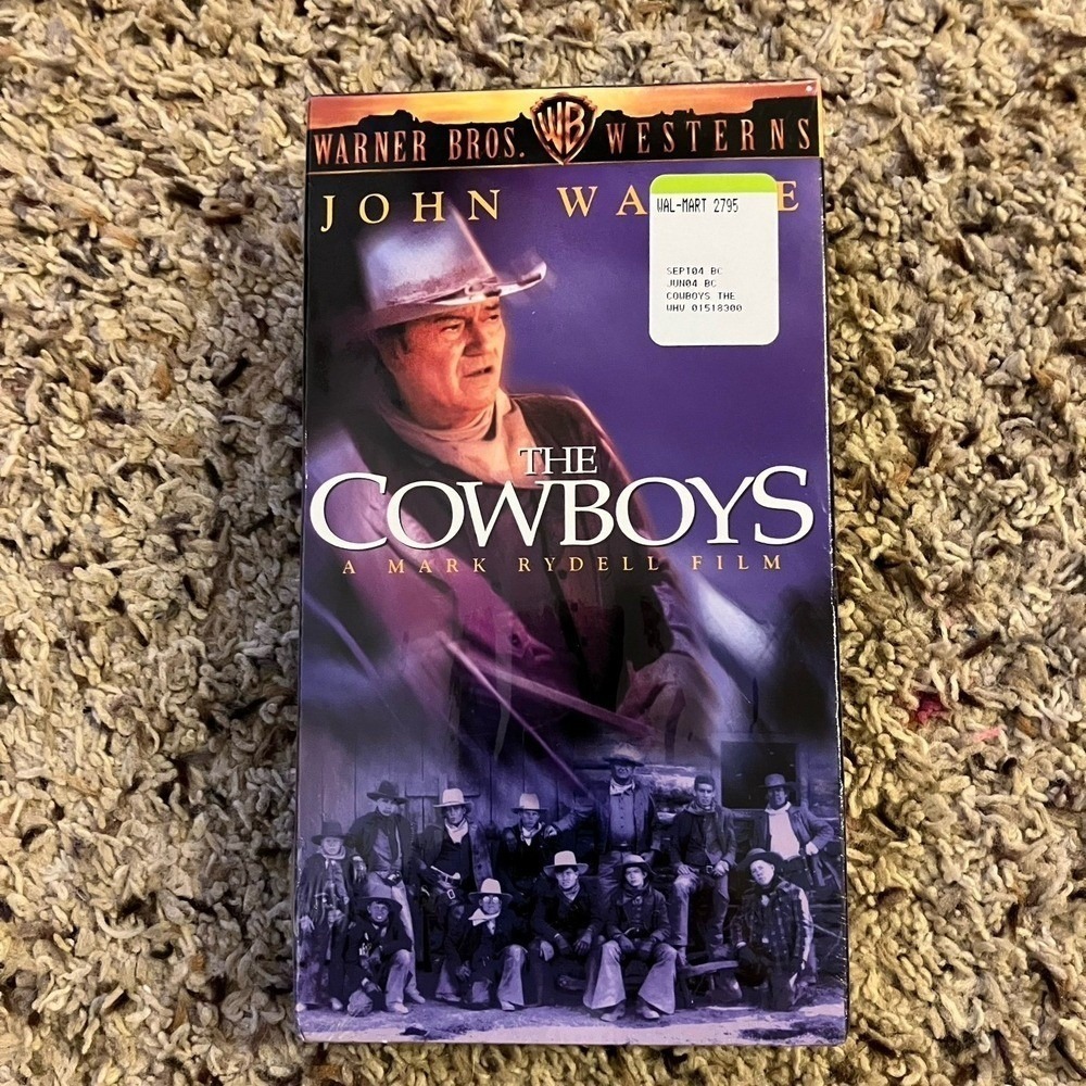The Cowboys VHS John Wayne Warner Bros Westerns Factory Sealed New WB Watermark